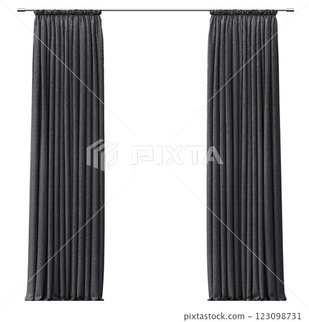 curtain isolated on a transparent background, interior decorations, 3D illustration, cg render curtain isolated on a transparent background, interior decorations, 3D illustration, cg render 123098731