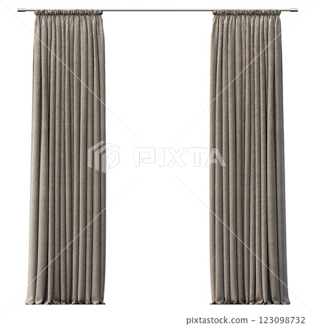 curtain isolated on a transparent background, interior decorations, 3D illustration, cg render curtain isolated on a transparent background, interior decorations, 3D illustration, cg render 123098732