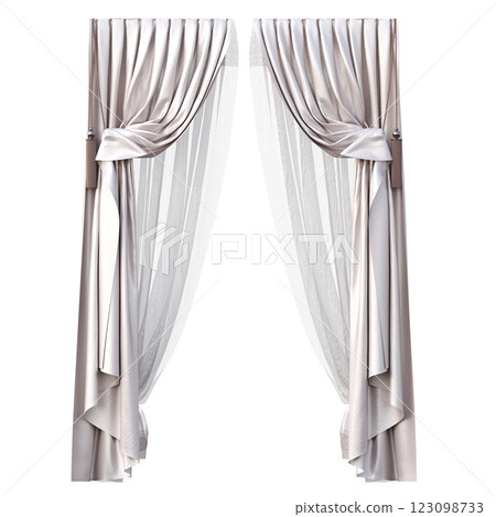 curtain isolated on a transparent background, interior decorations, 3D illustration, cg render curtain isolated on a transparent background, interior decorations, 3D illustration, cg render 123098733