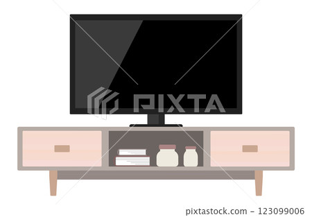 TV and TV stand vector illustration TV and TV stand vector illustration 123099006
