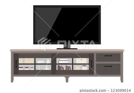 電視和電視架向量插圖 123099014