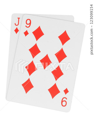 card gambling isolated on white background 123099154
