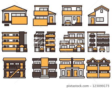 Simple house icon 123099173