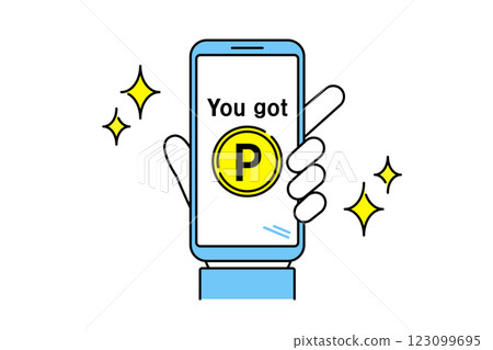 使用智慧型手機賺取積分的圖示 123099695