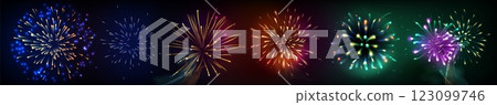Colorful firework set Colorful firework set 123099746