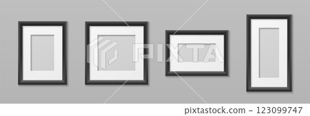 Picture frame mockups with black borders Picture frame mockups with black borders 123099747