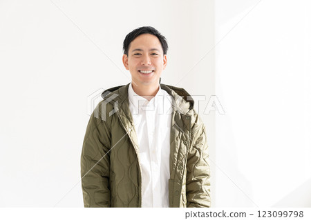 Men wearing coats Men wearing coats 123099798