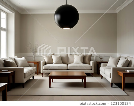 Living room design, Scandinavian style Living room model 123100124