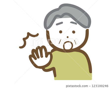 老人停下來（上半身） 123100246