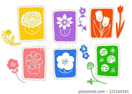 Spring Flowers Stamps Spring Flowers Stamps 123100391