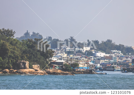 Dec 28 2024 Modern City Skyline with Skyscrapers and Waterfront View, Cheung Chau 123101076