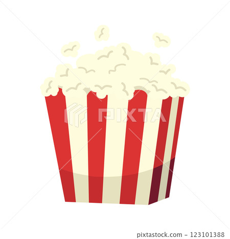 Popcorn flying out of a box 123101388