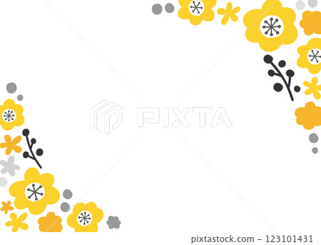 花框。婚禮和慶典的模板材料。 123101431