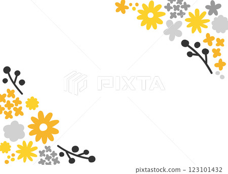 花框。婚禮和慶典的模板材料。 123101432