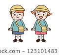 Male and female children of kindergarten 123101483