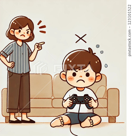 孩子因為玩遊戲太多而被責罵的插圖 123101522