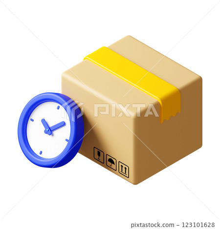 3DCG | Isometric | Specify the delivery time of your package to prevent redelivery 3DCG | Isometric | Specify the delivery time of your package to prevent redelivery 123101628