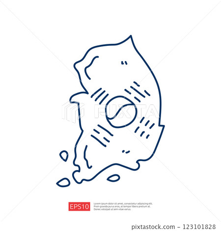 A simple line drawing of a donut with a bite taken out, showcasing its round shape and icing. The design is minimalistic and could be used for various food-related purposes. A simple line drawing of a donut with a bite taken out, showcasing its round shape and icing. The design is minimalistic and could be used for various food-related purposes. 123101828