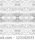 hand drawn doodle seamless pattern, grey colored 123102033