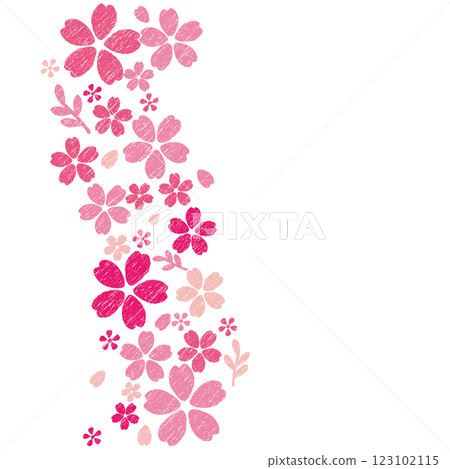 櫻花背景卡手繪風格 123102115