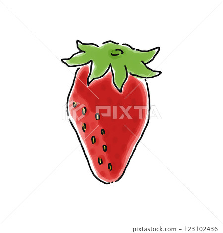 Strawberry watercolor style 123102436
