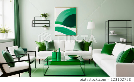 Living room design, Contemporary style, living room model 123102738