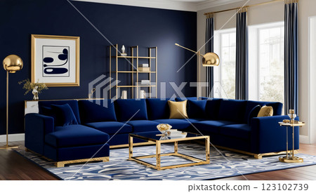 Living room design, Contemporary style, living room model 123102739