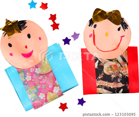 Orihime and Hikoboshi made by children 123103095