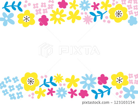 Floral frame. Template elements for weddings and celebrations. 123103154