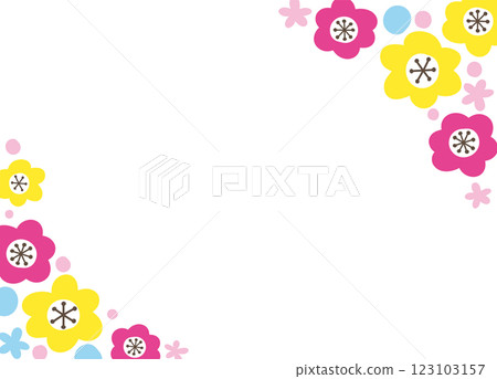 花框。婚禮和慶典的模板材料。 花框。婚禮和慶典的模板材料。 123103157