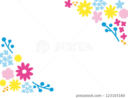 花框。婚禮和慶典的模板材料。 花框。婚禮和慶典的模板材料。 123103160