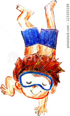 男孩游泳 123103199