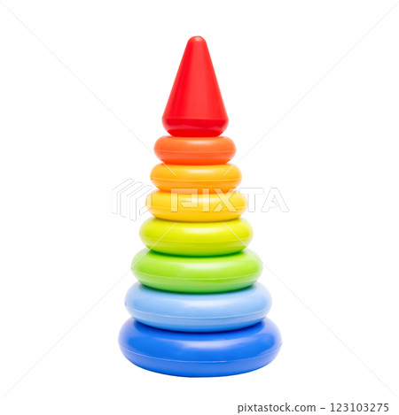 bright children's toy pyramid isolate bright children's toy pyramid isolate 123103275