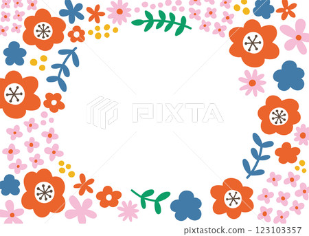 花框。婚禮和慶典的模板材料。 123103357