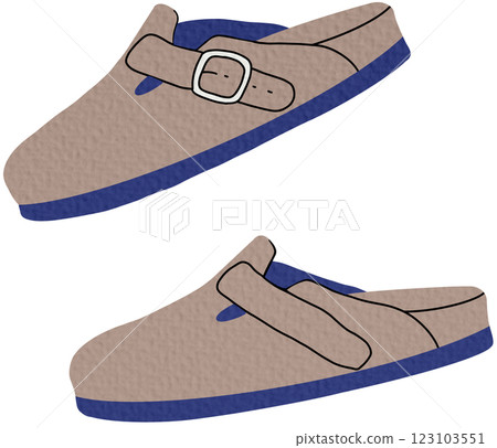 Crossed strap sandals, summer footwear for women. Casual footgear, trendy open shoes pair. Stylish modern backless foot wearing. Flat graphic vector illustration isolated on white background Crossed strap sandals, summer footwear for women. Casual footgear, trendy open shoes pair. Stylish modern backless foot wearing. Flat graphic vector illustration isolated on white background 123103551