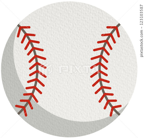 Baseball ball, illustration, vector on white background Baseball ball, illustration, vector on white background 123103587