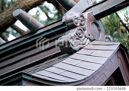 神社的主建築、主屋頂 123103686