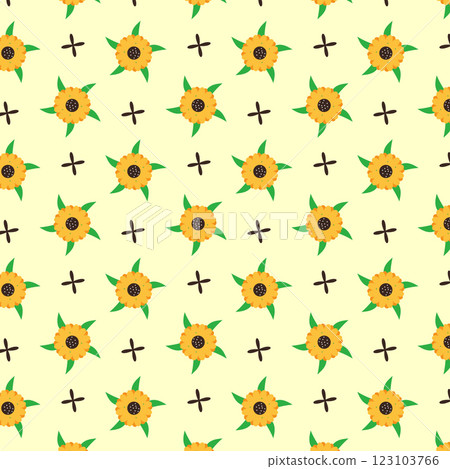 seamless pattern with flowers 123103766