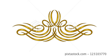 Vintage swirling element. Retro decorative curling vignette. Vintage swirling element. Retro decorative curling vignette. 123103770