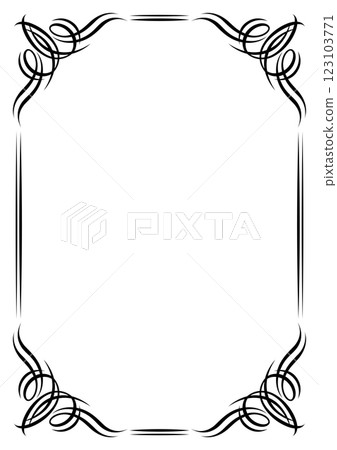 Vintage swirling frame. Retro decorative curling vignette. Vintage swirling frame. Retro decorative curling vignette. 123103771
