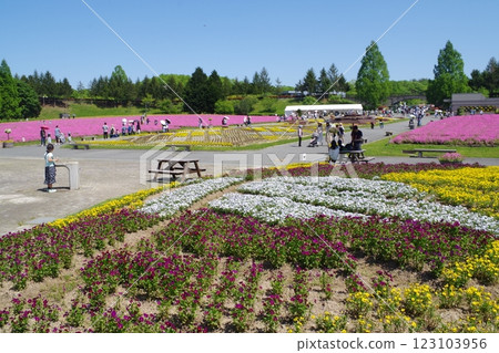 View of the Flower Plaza in Bihoku Hills Park 123103956