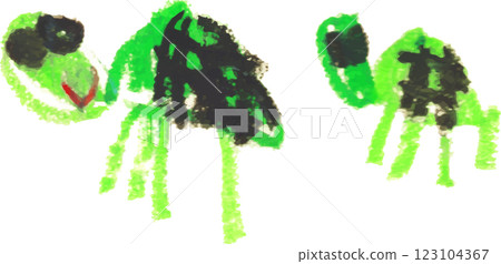 A picture of a turtle drawn by a child A picture of a turtle drawn by a child 123104367