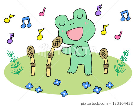 帶麥克風的馬尾歌唱蛙 帶麥克風的馬尾歌唱蛙 123104438