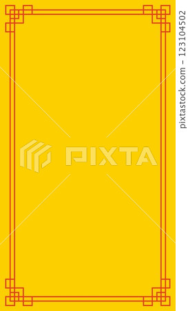 Chinese design vertical frame illustration yellow Chinese design vertical frame illustration yellow 123104502