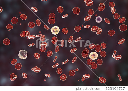 Normal blood smear 123104727