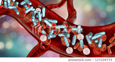 Sepsis, bacteria in blood Sepsis, bacteria in blood 123104735