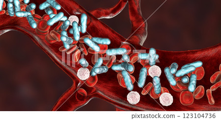 Sepsis, bacteria in blood Sepsis, bacteria in blood 123104736