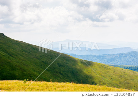 scenery of borzhava ridge in summer. idyllic weekend. alpine landscape of carpathian mountain range on a sunny day. grassy meadows and rolling hills. travel ukraine. scenic nature background 123104857