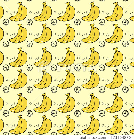 vector seamless pattern with banana 123104870
