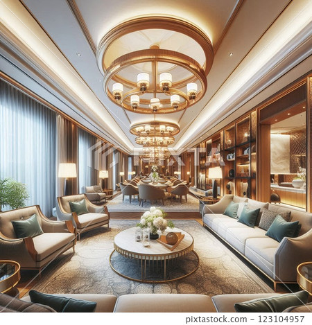 High-end housing with air conditioning throughout for year-round comfort 123104957